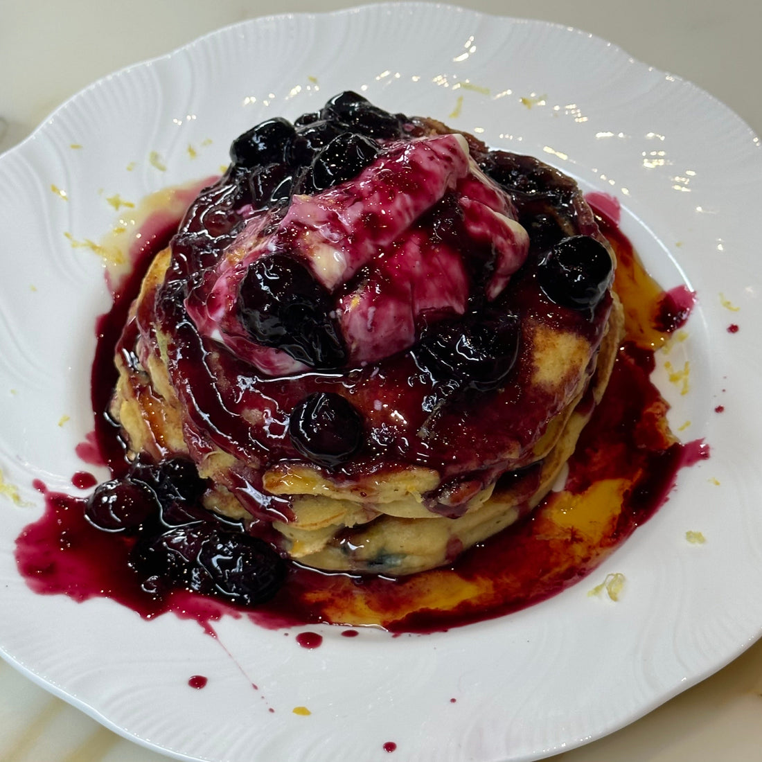 Blueberry Lemon & Ricotta Pancakes
