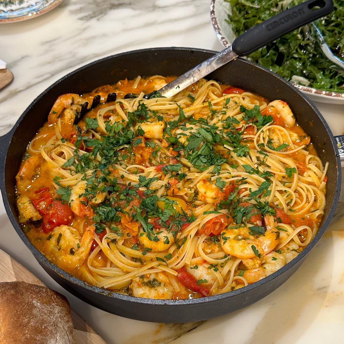 Creamy Prawn Linguine