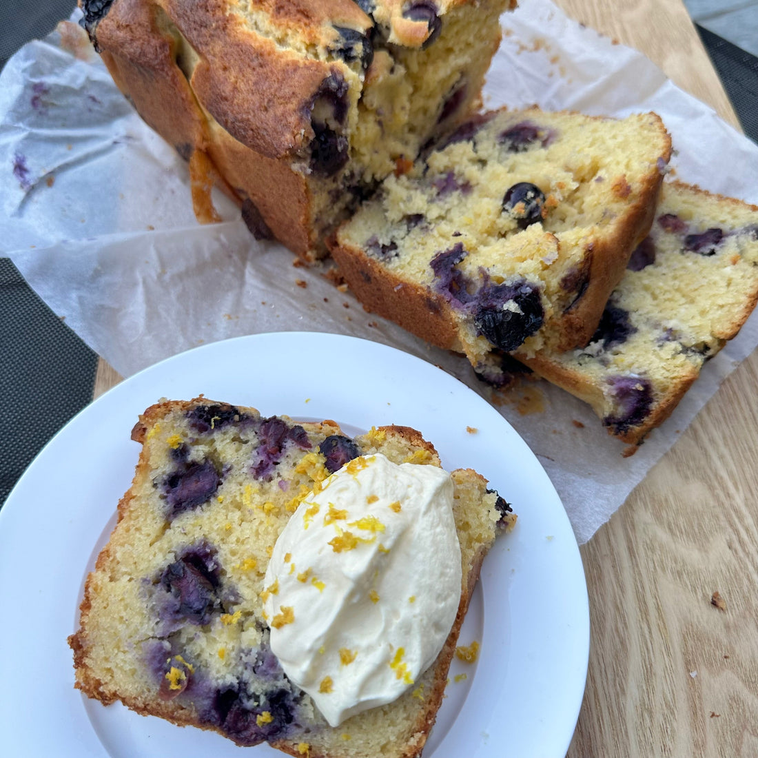 Lemon, Blueberry & Ricotta Cake