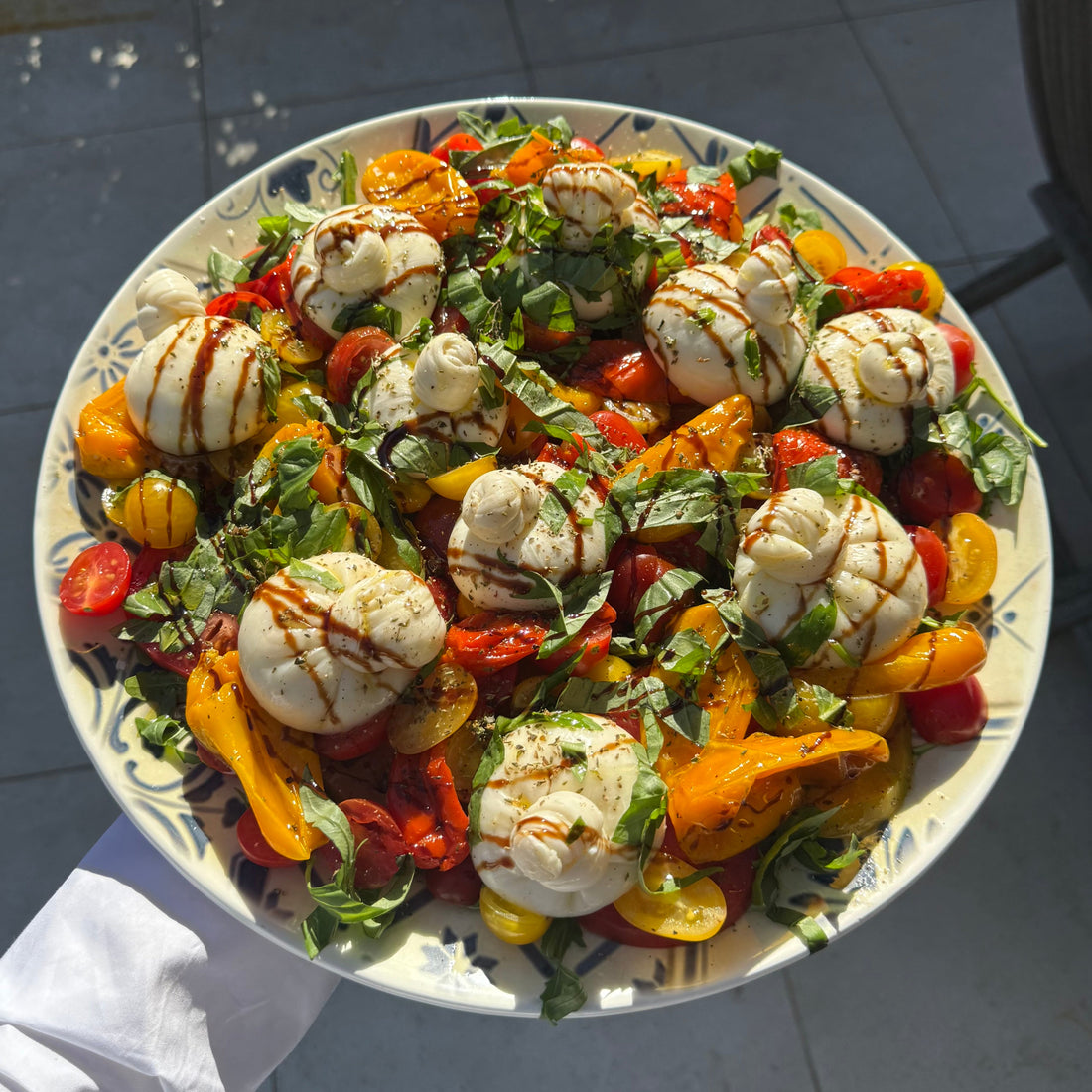 Caprese Salad with Roasted Capsicum
