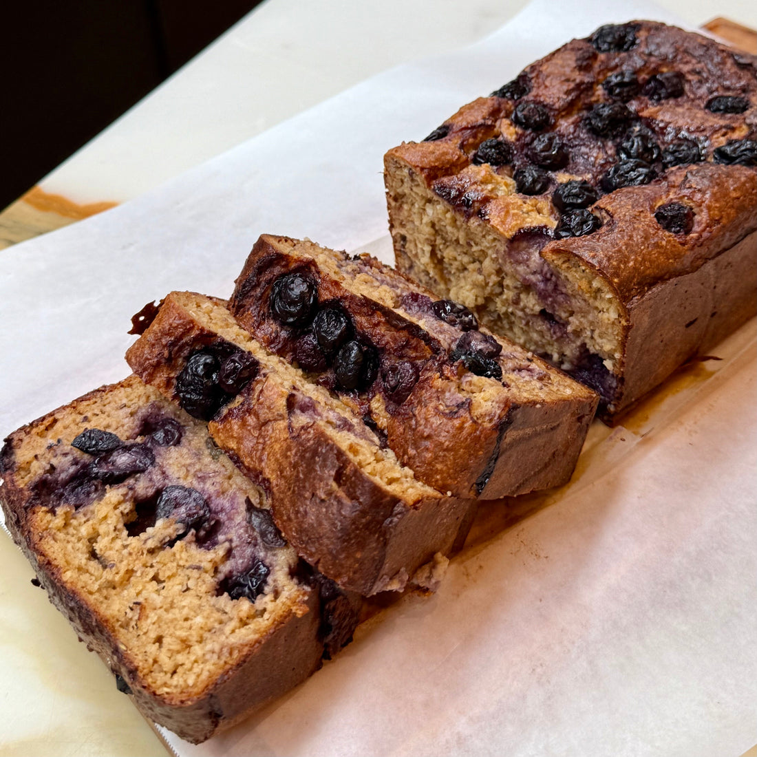 Blueberry Cottage Cheese Loaf