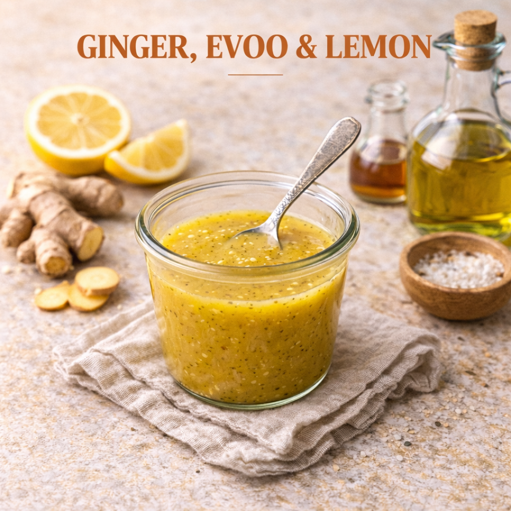 Ginger, EVOO & Lemon Dressing