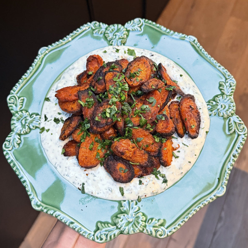 Spicy Roasted Carrots with Herby Feta & Honey