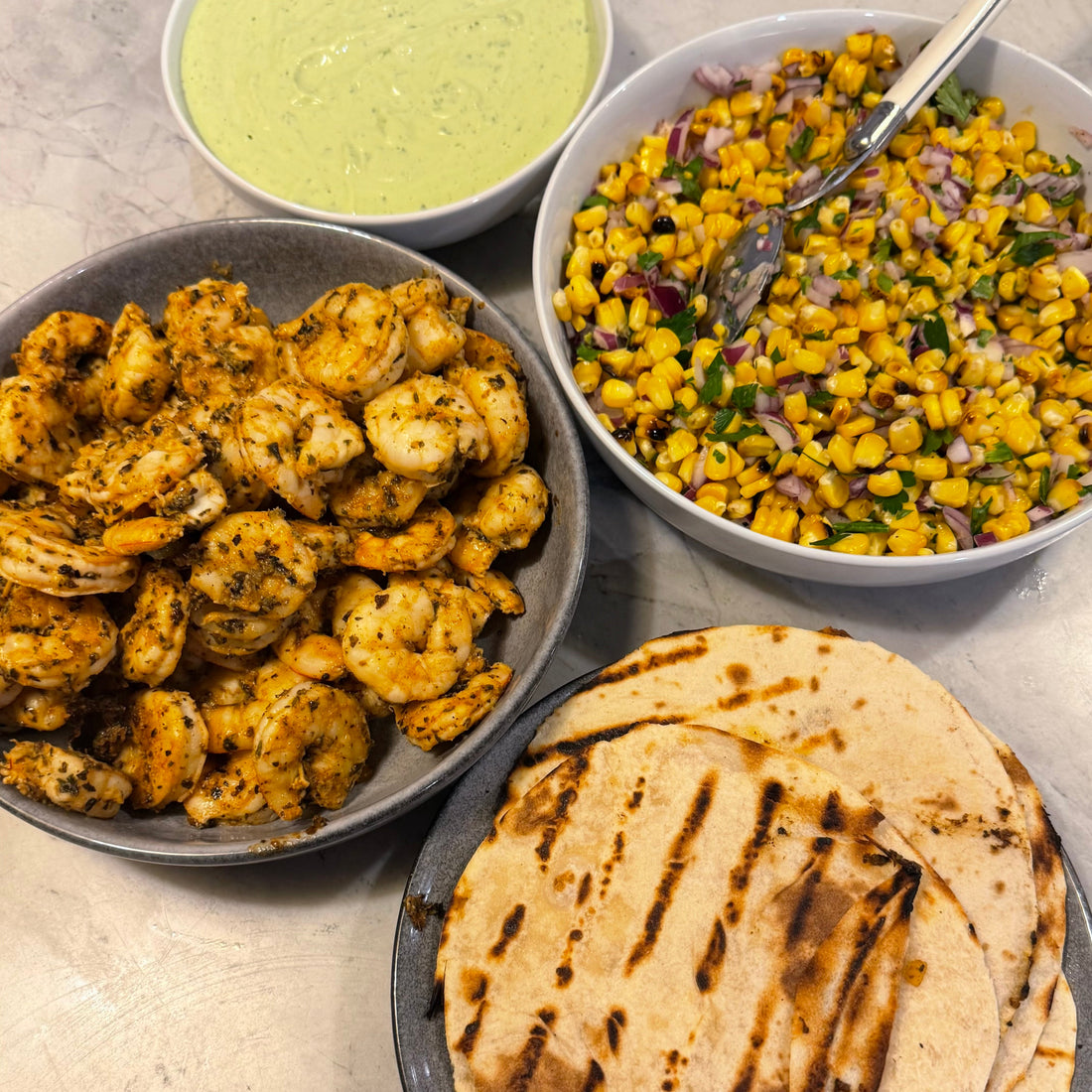 Cajan Prawn Tacos