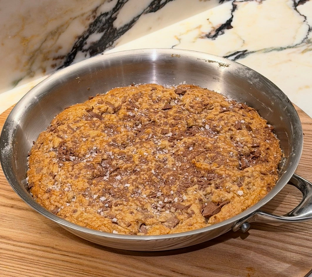 Brown Butter Sea Salt Caramel Cookie Skillet