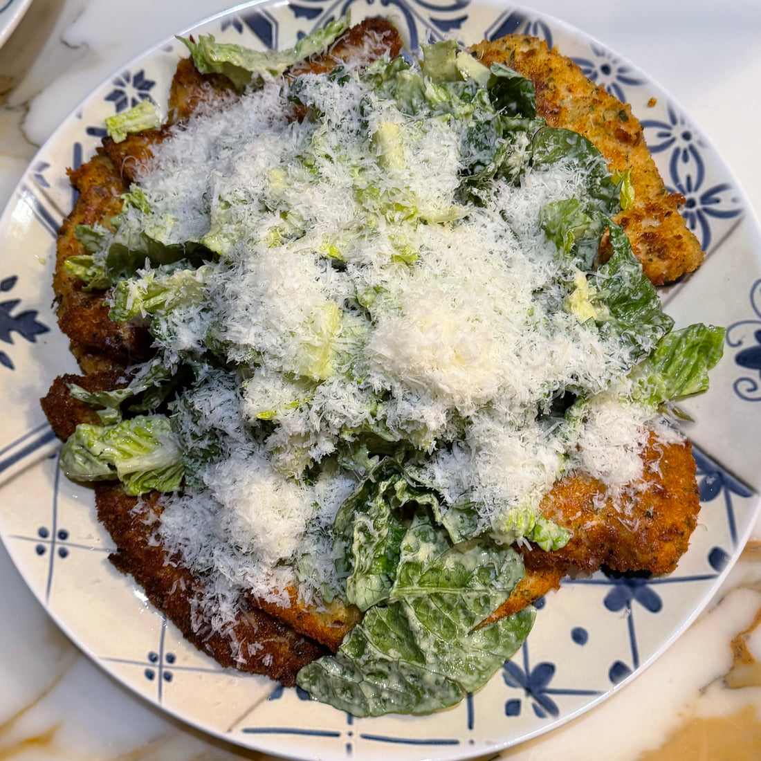 Crispy Chicken Schnitzels with Caesar Salad